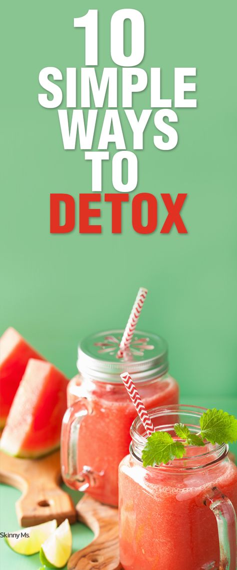 Have you gotten mired in a bad eating rut? Are you feeling tired and sluggish? It might be time to put a body detox on the to-do list. Here are 10 simple ways to detox, without wacky fad diets or pricey spa treatments. Whole Body Cleanse, Bad Carbohydrates, Fatty Foods, Sugar Detox Diet, Body Detox Cleanse, Homemade Detox, Alcohol Detox, Natural Detox Drinks, Smoothie Detox