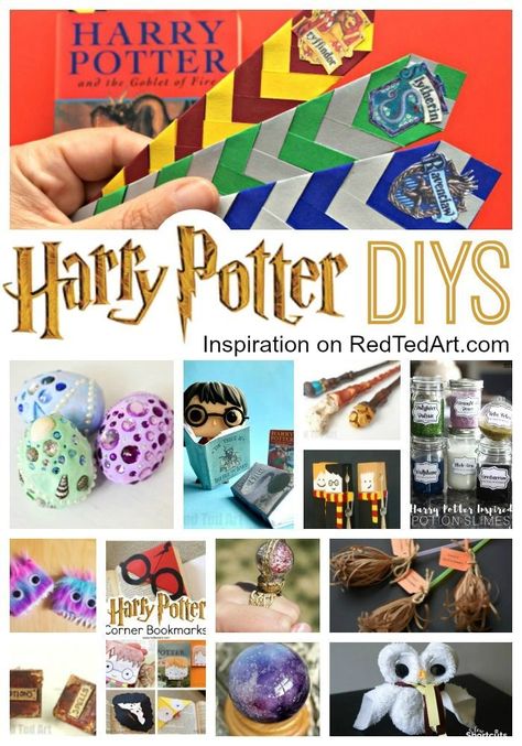 DIY Harry Potter Crafts & Ideas. Easy Harry Potter Crafts for Kids to make. #HarryPotter Easy Harry Potter Crafts, Harry Potter Crafts For Kids, Harry Potter Diy Crafts, Diy Harry Potter Crafts, Harry Potter Activities, Harry Potter Bookmark, Cumpleaños Harry Potter, Diy Harry Potter, Diy Kids Art