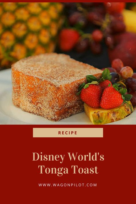 Tonga Toast Recipe, Tonga Toast, Disney Copycat Recipes, Disney Themed Food, Disney Dishes, Disney Inspired Food, Disney Foods, Disney Eats, Geek Food