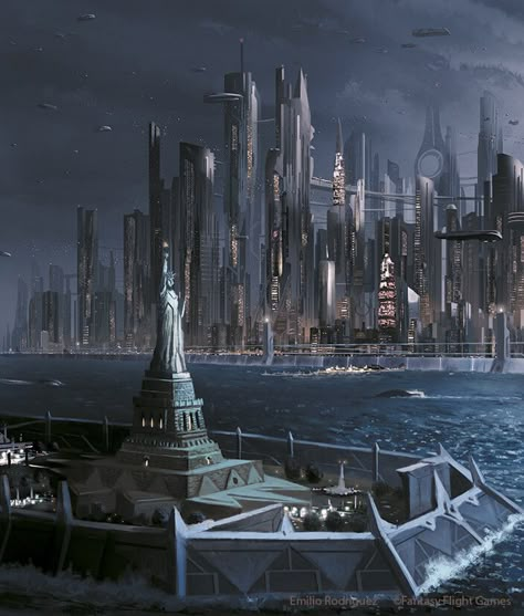 Future City Concept, Android Netrunner, Scifi City, Sci Fi Landscape, Future Cities, Ruined City, Temple Ruins, Sci Fi City, Sci Fi Environment