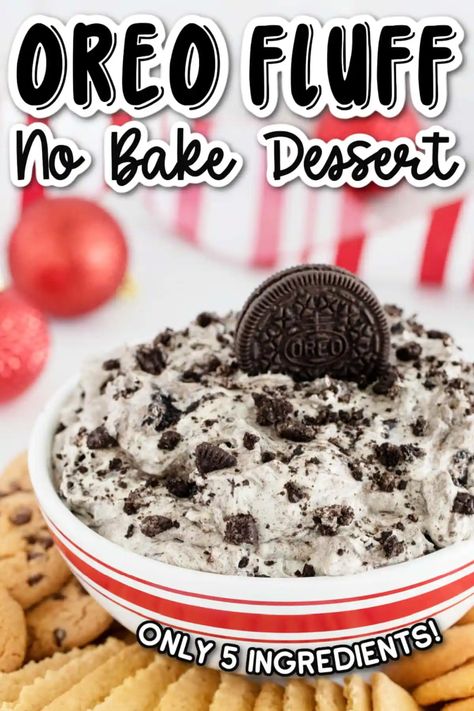 Oreo Fluff Recipe, Festive Holiday Desserts, Dairy Free Dips, Cookies And Candy, Comfort Food Desserts, Oreo Fluff, Fluff Recipe, Cook Smarts, Breakfast Pastries