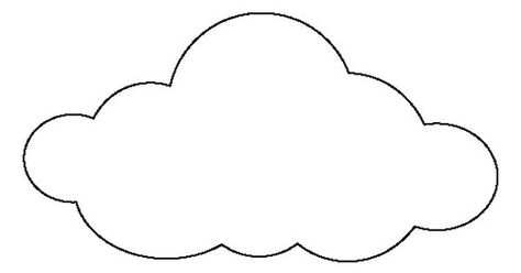 Large cloud pattern. Use the printable outline for crafts, creating stencils, scrapbooking, and more. Free PDF template to download and print at ht… | Pinteres… Free Stencils Printables Templates, Printable Outline, Stencils Printables Templates, Cloud Template, Happy Birthday Foil Balloons, Free Stencils Printables, Cloud Stencil, Ladybug Crafts, Beautiful Crafts