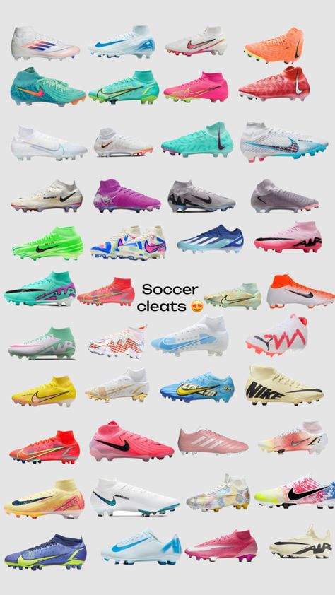 Soccer cleats 4 u Soccer Shoes Aesthetic, Flag Football Cleats, Soccer Needs, Cleats Aesthetic, Cute Soccer Cleats, New Soccer Boots, Soccer Cleats Women, Soccer Fit, Custom Soccer Cleats