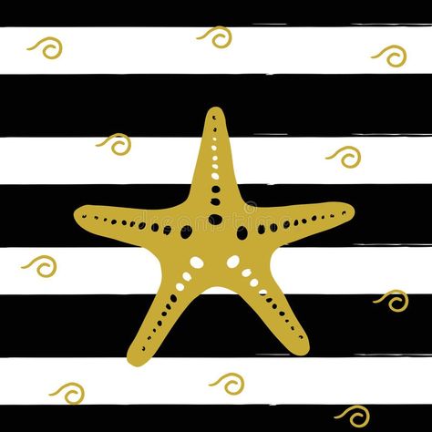 Vector illustration of golden sea star on the black stripes. stock illustration Striped Art, Blue Abstract Art, Sea Star, Vector Art Illustration, Art Blue, Art Illustration, Black Stripes, The Black, Vector Art