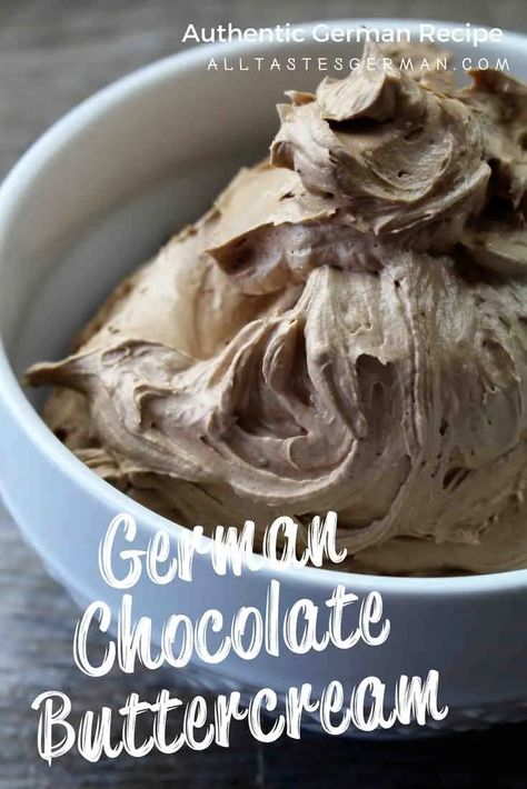 Chocolate German Buttercream, German Buttercream Frosting, German Buttercream Recipe, German Chocolate Icing, German Chocolate Cake Frosting, German Buttercream, German Chocolate Frosting, Chocolate Icing Recipes, Icing Recipes