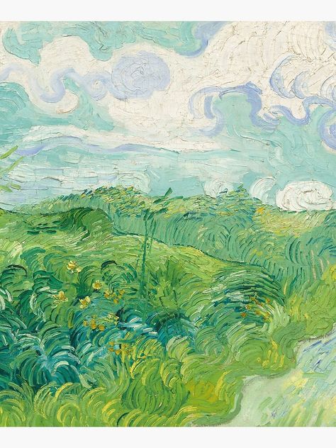 "Vincent van Gogh Green Wheat Fields, Auvers 1890 Painting" Mounted Print by podartist | Redbubble Green Wheat Field, Green Wheat, Wheat Field, Van Gogh Paintings, Van Gogh Art, Art Prints For Sale, Affordable Art, Vincent Van Gogh, Impressionism