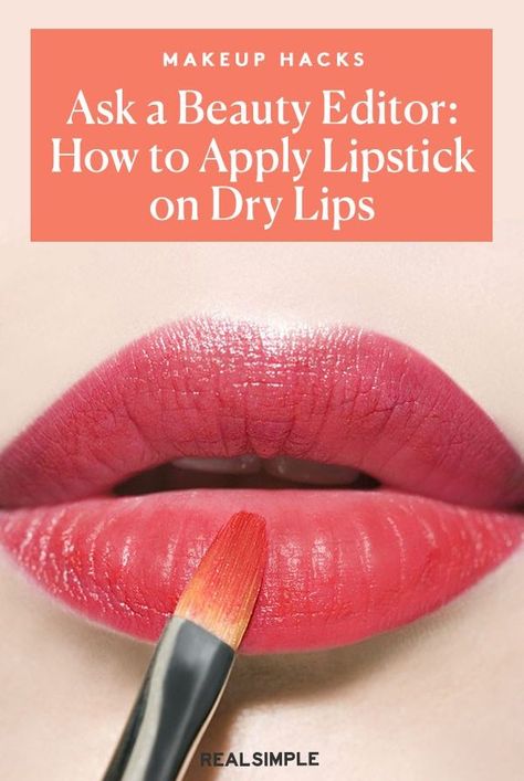 On this week's Ask a Beauty Editor, Real Simple's beauty editor Hana Hong explains how to apply lipstick on dry lips, plus the best hydrating lipsticks for dry lips from brands like Charlotte Tilbury, Maybelline, L'Oreal, Fenty Beauty, Tarte, Nars, and more. Lipstick For Dry Lips, How To Put On Lipstick, Lip Salve, Lip Tips, Apply Lipstick, Maybelline Lipstick, Best Red Lipstick, Hydrating Lipstick, Soften Lips