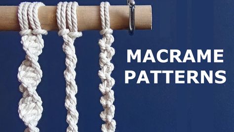 This video tutorial shows some macrame patterns: spiral knot, twisted ropes and alternating half hitch knot. Use these macrame patterns for your macrame wall hangings. Half Knot Macrame, Macrame Hitch Knot, Alternating Half Hitch Knot, Macrame Twist Knot Tutorial, Macrame Rope Pattern, Spiral Knot Tutorial, Spiral Macrame Knots, Macrame Half Hitch Knot, Macrame Spiral Knot Tutorial