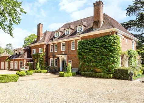 Hogs Back, Seale, Farnham, Surrey, GU10 7 bed detached house for sale - £3,950,000 Surrey House, Dream House Aesthetic, Farnham Surrey, Star Lights On Ceiling, Wrought Iron Gates, Commercial Property For Sale, Bar Seating, Grand Staircase, Property Marketing