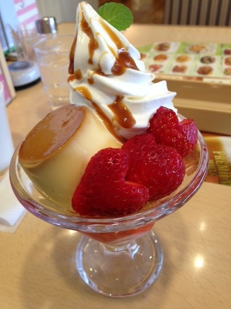 Fox Food, Angel Cake, An Ice Cream, Kawaii Food, Ice Cream Sundae, Cute Desserts, Puddings, Cafe Food, The Source