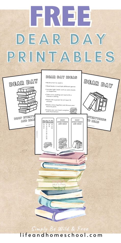 Fun FREEbies for Drop Everything And Read Day! Activities For Homeschoolers, Drop Everything And Read, Fun Reading Activities, Activities For The Classroom, Create Your Own Book, Reading Day, Printable Bookmarks, Spelling Activities, Homeschool Life