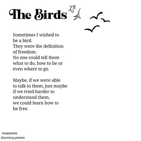 Poems, poetry, birds, freedom. 🪽 Bird Poems Poetry, Poem About Birds, Short Bird Quotes, Poetry About Freedom, Poems About Freedom, Poems About Birds, Freedom Poetry, Freedom Poems, Birds Freedom