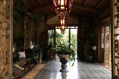 Set Decor / Film Decor Features: CRAZY RICH ASIANS British Colonial Aesthetic, Crazy Rich Asians House, Crazy Rich Asians Aesthetic, Chinese Mansion, Thailand Decor, Film Decor, Movie Houses, Kevin Kwan, Asian Interior Design