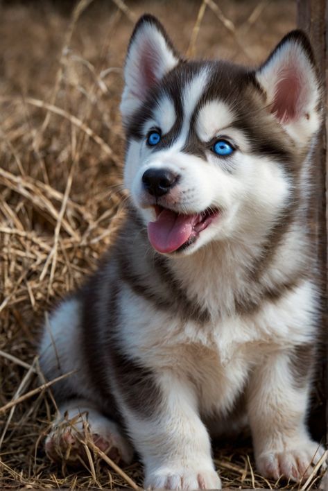 Siberian Husky Puppies Blue Eyes, Blue Eyes Husky, Dog With Blue Eyes, Huskies Puppies, Haski Dog, Husky Eyes, Husky With Blue Eyes, Puppy Husky, Cute Husky Puppies