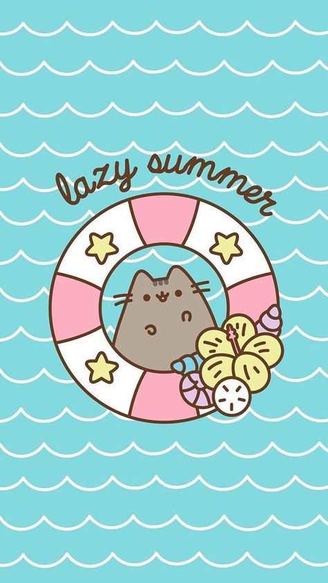 Lazy Summer Wallpapers Pusheen Wallpaper, Pusheen, Cartoon Cat, A Cat, Iphone Wallpaper, Wallpapers, Iphone