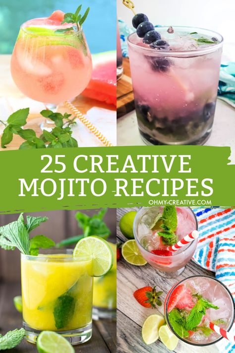 Mojito Mix Recipe, Fun Mojito Recipes, Mojitos By The Pitcher Recipe, The Best Mojito Recipe, Types Of Mojitos, Tropical Mojito Recipe, Diy Mojito Recipes, Spicy Mojito Recipe, Flavored Mojito Recipe