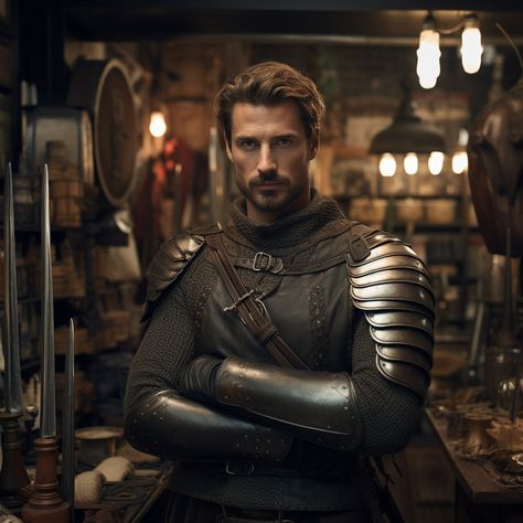 Medieval Knight Aesthetic Male, Young Knight Character Art, Weird Medieval Guys, Medieval Irish Warrior, Old Knight Fantasy Art, Fairies Elves, Fantasy Character Design, The Magicians, Character Inspiration