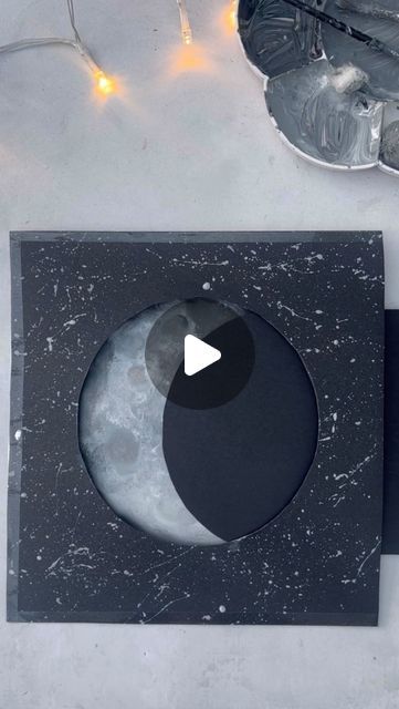 Moon Day Activities For Kids, Moon Day Poster Making, Moon Cycle Project, Moon Crafts For Preschoolers, Moon School Project, Moon Stem Activities For Kids, Phases Of The Moon Craft, Moon Phase Activity, Full Moon Craft