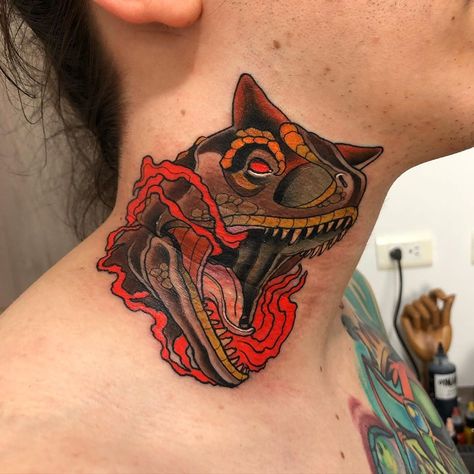 Dinasour Tattoo Men, Neo Traditional Dinosaur Tattoo, Traditional Tattoo Dinosaur, Allosaurus Tattoo, Mosasaurus Tattoo, Carnotaurus Tattoo, Dilophosaurus Tattoo, Traditional Dinosaur Tattoo, Carnotaurus Art