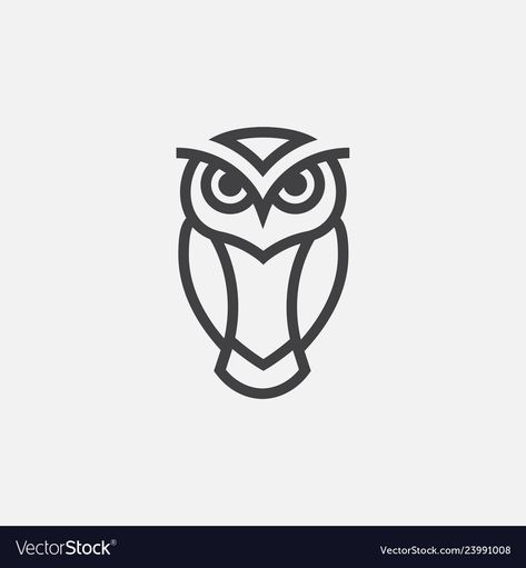 Owl Logo Illustration, Simple Owl Tattoo Design, Minimalist Owl Tattoo, Owl Line Drawing, Owl Illustration Art, Owl Line Art, Simple Owl Tattoo, Owl Logo Design, Owl Icon