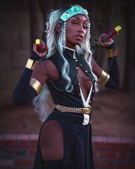 Black Demon Slayer Cosplay, Black Cosplay Women, Cosplay Ideas Black Women, Black Anime Cosplay, Halloween Costumes Anime, Black Women Cosplay, Black Cosplayers, Cosplay Couple, Black Cosplay