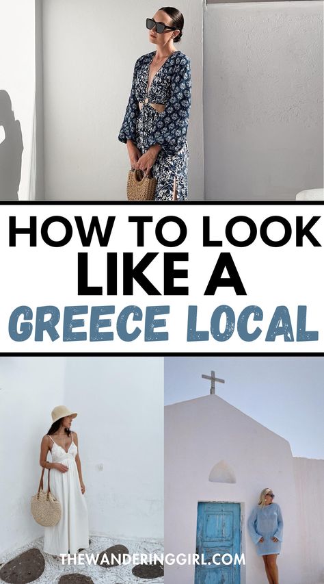 What To Wear In Greece: 11 Outfits For A Relaxing Vacation - The Wandering Girl Greece Fashion Summer, Santorini Outfits, Greek Outfit Ideas, Athens Street Style, Greece Summer Outfits, What To Wear In Greece, Santorini Fashion, Greece Vacation Outfit, Greece Outfit Ideas