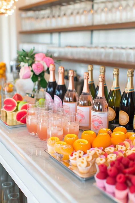 Bridal Decor Ideas, Bridal Shower Ideas Small, Bridal Shower Pedals And Prosecco, Bridal Shower Needs, Peonies Bridal Shower Theme, Prosecco Party Ideas, Mimosa Bridal Shower Theme, Pastel Color Bridal Shower Theme, Petals And Prosecco Table Decor