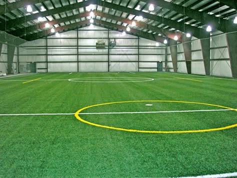 prefabricated soccer indoor sports arena made of steel Indoor Football Pitch, Sports Complex Design Concept, Indoor Sports Facility, Indoor Soccer Field, Prefab Metal Buildings, Soccer Center, Sports Training Facility, Indoor Sports Court, Karate Styles