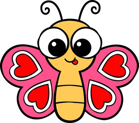 Butterfly Cute Drawing, Butterfly Cartoon Drawing, Kawaii Butterfly Drawing, Butterfly Drawing Cute Cartoon, Butterfly Clipart Cute, Winnie The Pooh Drawing, Fleece Crafts, Baby Disney Characters, Best Nature Images