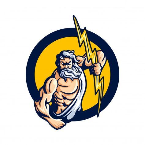 Powerful zeus mascot logo | Premium Vector #Freepik #vector #logo #hand #crown #man Zeus Logo Design, Casino Online Logo, Logo Zeus, Zeus Wallpaper, Zeus Logo, Electricity Logo, Electrician Logo, Cricket Logo, Zeus Tattoo