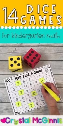 All You Need Are Dice! 14 Number Sense Math Center Dice Games | TpT Simple Math Activities For Kindergarten, More Or Less Math Activities, Diy Math Games For Kindergarten, Reading Numbers Activities, Math Dice Games 1st Grade, Number Sense Games First Grade, Dice Preschool Activities, Dice Math Games First Grade, Math Center Games First Grade