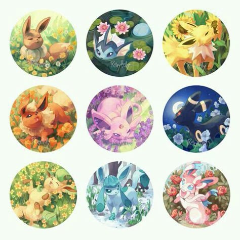 Evee Evolution, Eevee Cute, Evolution Art, Pokemon Eevee Evolutions, Pokemon Tattoo, Pokemon Eeveelutions, Cute Pokemon Pictures, Eevee Evolutions, Anime Expo