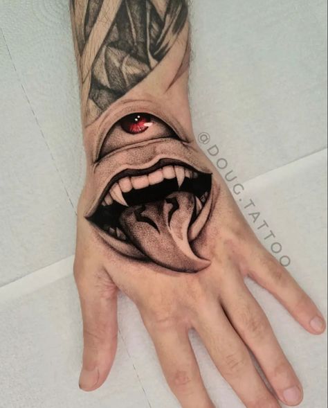 Lip Print Tattoos, Mouth Tattoo, Tato Flash, Skull Hand Tattoo, Men Tattoos Arm Sleeve, Flame Tattoos, One Piece Tattoos, Hand Tats, Naruto Tattoo