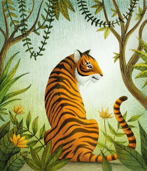 Jungle Illustration, Big Cats Art, Animal Antics, Great Cat, Blanket Chest, Majestic Animals, Project Photo, Jungle Animals, Children's Book Illustration