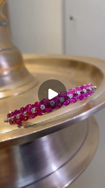 SHRUTI SUSHMA on Instagram: "Ruby and Diamond Bangle. Mounted in 18k Gold. 

To explore more of our jewellery, visit our store.
• Ahmedabad: FF Courtyard Marriott, Ramdev Nagar Cross Road.
• Bangalore: L2, JW Marriott, Vital Mallya Road. For more information, click on the call button or email us at info@shrutisushma.com.
*
*
*
#jewelleryoverbirkin #rubybangle #burmeseruby #luxury #shrutisushma #highend 
#finegems #finejewellery #onlynaturaldiamonds" Ruby Bangles Gold, Courtyard Marriott, Ruby Bangles, Cross Road, Burmese Ruby, Jw Marriott, Cross Roads, Diamond Bangle, Ahmedabad