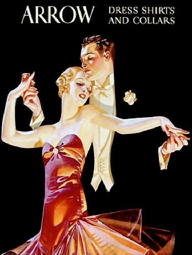 Joseph Christian Leyendecker Dancing Pose Reference, Dancing Reference, Dancing Poses, Dancing Pose, Arrow Dress, Vintage Advertising Posters, Deco Poster, Art Deco Posters, Poses References