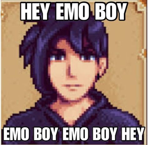 Hey Emo Boy, Sebastian Stardew Valley, Stardew Valley Tips, Stardew Valley Fanart, Emo Boy, The Amazing World Of Gumball, Emo Bands, Stardew Valley, Emo Boys