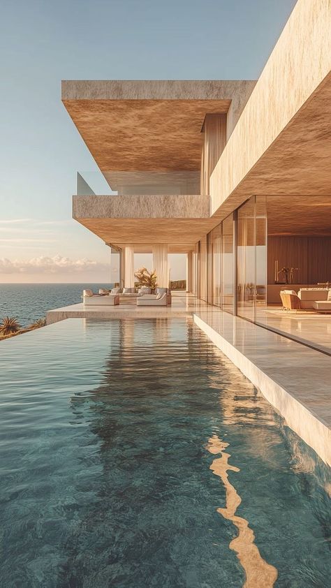 Luxury Travel Aesthetic, Travel Aesthetic Wallpaper, Aesthetic Wallpaper 4k, Modern Concrete House, Teenager Bedroom Design, Wallpaper Travel, Vacation Luxury, Malibu Home, Luxury Beach House