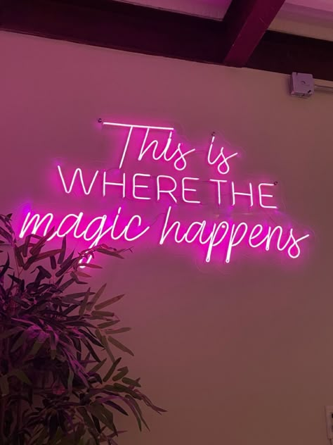 Neon Esthetics, Led Lights Quotes, Beauty Salon Inspiration, Nail Led Light, Neon Lights Beauty Salon, Neon Lights Kitchen, Nail Quotes Aesthetic, Neon Pink Lights, Motivational Neon Signs