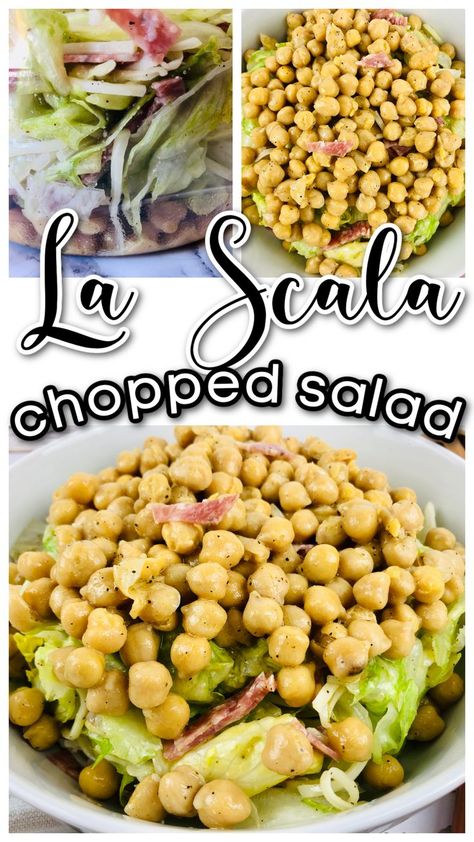 la scala salad La Chop Salad, Cowboy Chopped Salad Pioneer Woman, The Best Chopped Salad, No Salad Lunch Ideas, Chipped Salad Recipes, Pascals Chopped Salad, Loaded Chopped Salad, Chopped Salad With Salami, Restaurant Salads Recipes