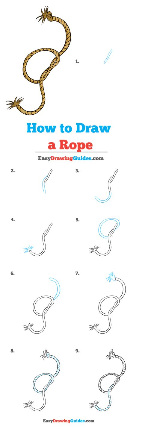 How To Draw A Rope Step By Step, Rope Drawing Tutorial, Rope Drawing Pencil Art, How To Draw A Rope, How To Draw Rope, Rope Drawing, Ancient Egyptian Statues, Blending Colored Pencils, Drawing Instructions