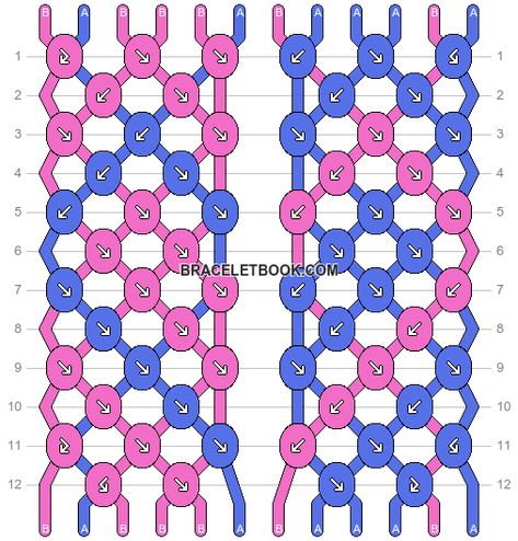 Matching Heart Friendship Bracelet, 143087 Bracelet Pattern, Bracelet Book Heart Pattern, How To Make Bracelet Patterns, Normal Pattern Friendship Bracelet, Coffee Bracelet Pattern, 2 Colour Bracelet Pattern, 5 Colour Bracelet Pattern, Matching Heart Bracelet Pattern