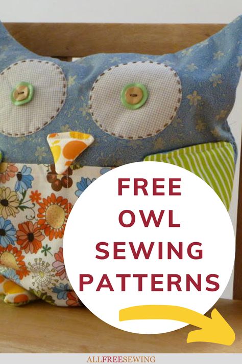 Owl Cushion Pattern Free, Patchwork, Felt Owls Pattern Free, Owl Pillow Pattern Free, Owl Soft Toy Pattern, Owl Pillows To Sew, Fabric Owl Pattern Free, Owl Pillow Pattern Free Sewing, Owl Potholder Pattern Free