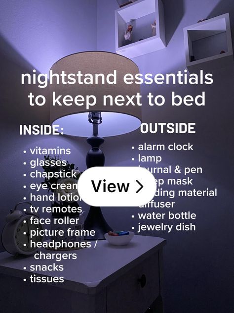 Lemon8 · nightstand essentials 🛌⏰ · @iri Night Stand Organization, Nightstand Essentials, Bedroom Organizing, Nightstand Organization, Face Roller, High Maintenance, Detox Your Body, Pink Room, Organization Bedroom