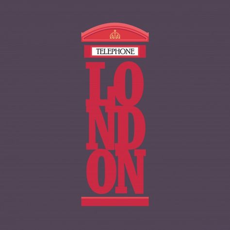 London red telephone booth poster design | Premium Vector #Freepik #vector #poster #business #vintage #travel London Typography, Red Telephone Booth, London Telephone Booth, London Drawing, Poster Business, Red Telephone, Paris Books, London Logo, Vector Poster