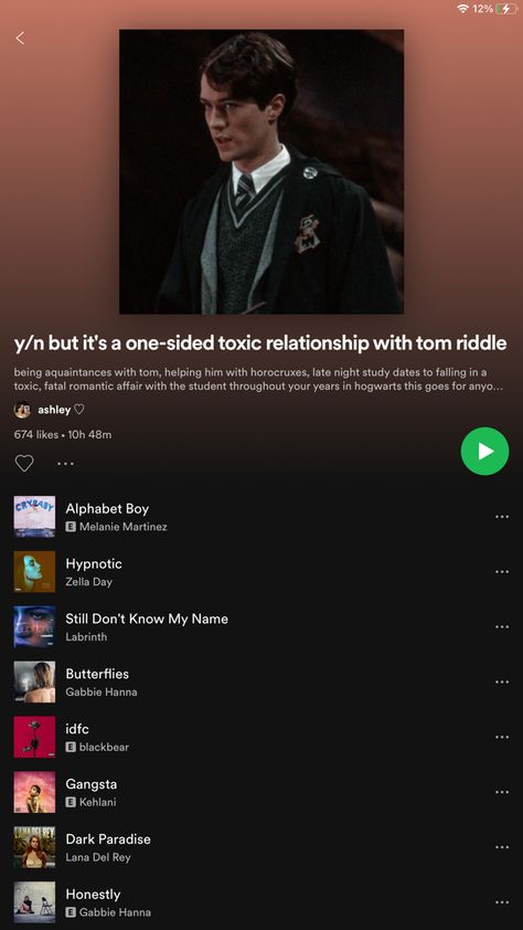 Harry Potter Playlist Names, Draco Malfoy Playlist, Harry Potter Playlist, Hogwarts Playlist, Dating Tom Riddle, Hogwarts Houses Playlist, Simp For Him, Spotify Playlist Villian, The Lord Of The Flies