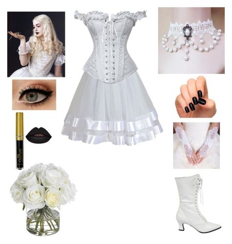 "The White Queen- Alice in Wonderland- Cosplay" by shadow-cheshire ❤ liked on Polyvore featuring Fit-to-Kill, Luxury Style, Diane James and Daisy Corsets White Halloween Costume Woman, Alice In Wonderland Themed Costumes, Alice In Wonderland Queen White, Alice In Wonderland Style Clothes, White Queen Inspired Outfit, The White Queen Costumes, Alice In Wonderland Costume White Queen, Alice Im Wonderland Costumes, The White Queen Alice In Wonderland