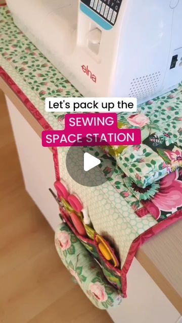 𝔸𝕝𝕚 ℙ𝕙𝕚𝕝𝕝𝕚𝕡𝕤 on Instagram: "✂️ Discover how to pack up your space with the Sewing Space Station!  The Sewing Space Station isn't just a mat that sits under your sewing machine; it's a game-changer for keeping your sewing space organized and functional. With built-in storage for your projects, tools, and notions, it's a must-have for any sewist looking for a more streamlined and clutter-free sewing experience.  ⭐ Compact and Convenient: Everything you need for your sewing projects stored in one place, ready to use even if you're working in a small space like the kitchen table  ⭐ Time-Saving: Find everything at your fingertips, get sewing, and pack it all up in seconds when you're done!  ⭐ Perfect for On-the-Go: Heading to a sewing class, retreat, or a friend's house? The Sewing Sp Sewing Space Station, Sewing Equipment Tools, Sewing Organization Small Space, Sewing Machine Storage, Sewing Tools Organizer, Sewing Machine Mat, Sewing Station, Machine Storage, Thread Catcher