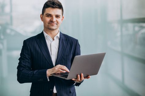 Young handsome business man with laptop ... | Premium Photo #Freepik #photo #business #people #technology #computer Information Technology Photoshoot, Man With Laptop, Profile Photoshoot, Model Standing, Lifestyle Branding, San Paolo, Brand Photoshoot, Ponte Vedra Beach, Business Problems