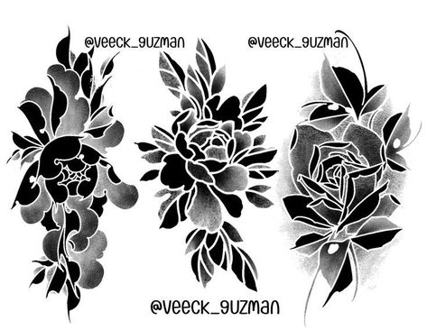 Black Peony Tattoo Cover Up, Geometric Tattoo Hand, Black Flowers Tattoo, Watercolor Tattoo Ideas, Dragon Tattoo Sketch, Mandala Flower Tattoos, Traditional Tattoo Flowers, Black Tattoo Cover Up, Tattoo Maker